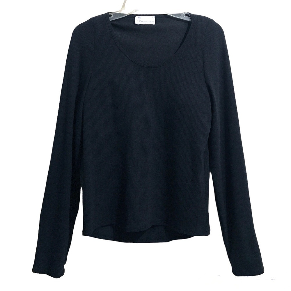 Phierce Fashions Crew Neck Extra Long Sleeve Ribbed Top